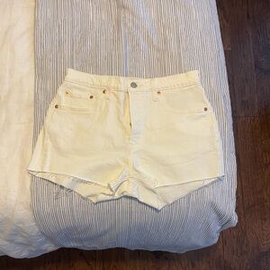 Levi’s 501 white shorts